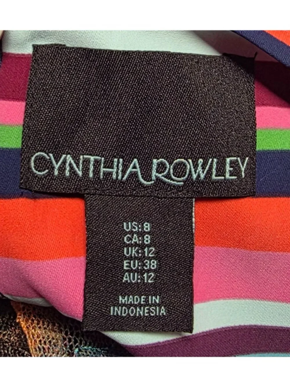 Women's - Cynthia Rowley Striped Short Sleeve Dress, Size 8